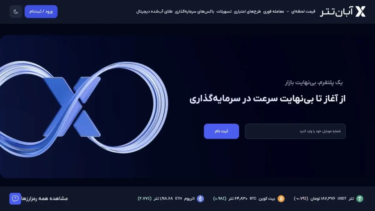 نمای سایت آبانتتر